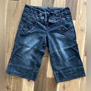 Rewind Wide Leg Bermuda Shorts